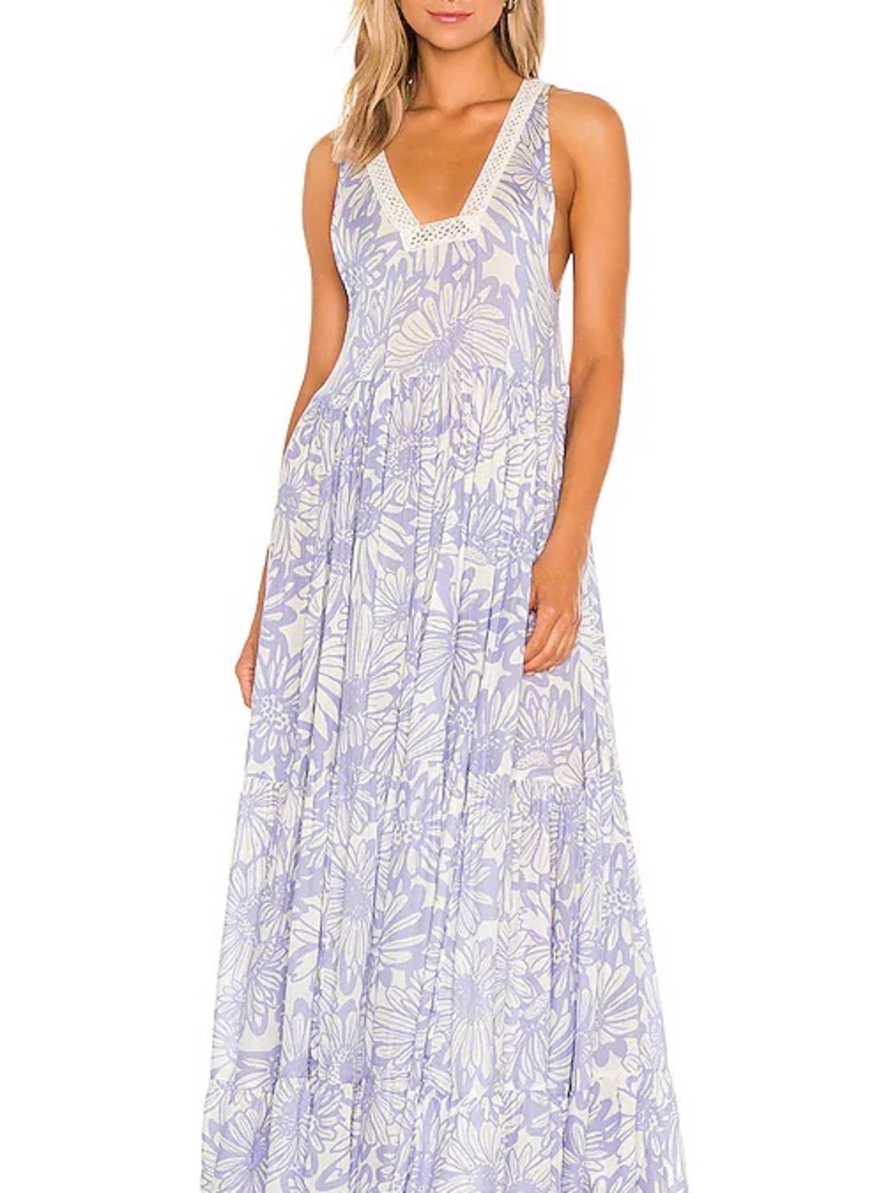 FREE PEOPLE Floral Maxi Dress in Lavender